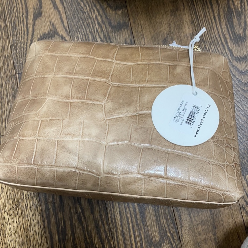 COPY (can’t delete) Staud tote, NWT,crocodile embossed leather w suede interior - Picture 4 of 4